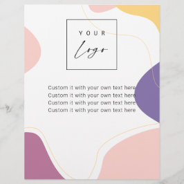 Modern Trendy Chic Wavy maakt jouw Logo Flyer