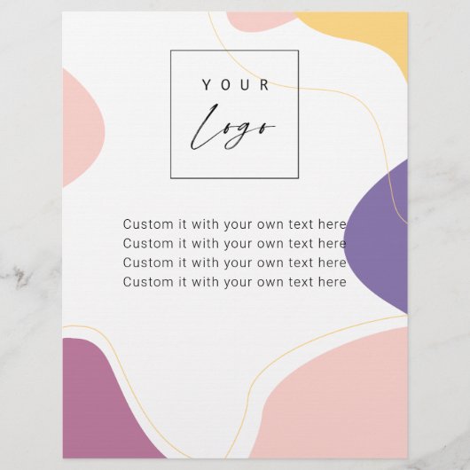 Modern Trendy Chic Wavy maakt jouw Logo Flyer (Voorkant)