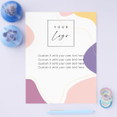 Modern Trendy Chic Wavy maakt jouw Logo Flyer (Enkel)