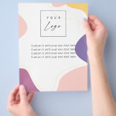 Modern Trendy Chic Wavy maakt jouw Logo Flyer (Hand)