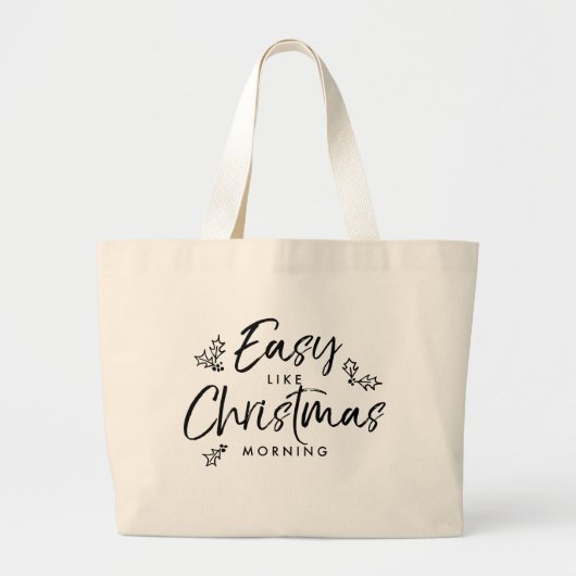 Modern Trendy Christmas Fun Quote songteksten Humo Grote Tote Bag (Voorkant)