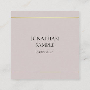 Modern Trendy Clean Design Elegant Plain Luxury Vierkante Visitekaartje