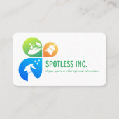 Modern Trendy Cleaning Services logo professioneel Visitekaartje (Voorkant)
