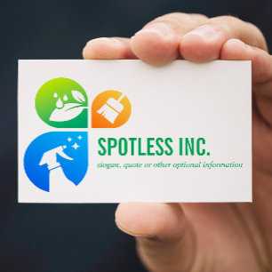 Modern Trendy Cleaning Services logo professioneel Visitekaartje