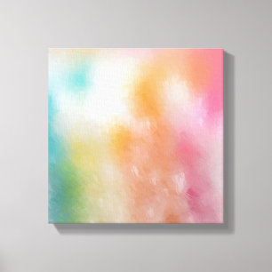 Modern Trendy Colorful Abstract Art Red Pink Blue Canvas Afdruk