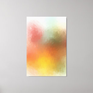 Modern Trendy Colorful Abstract Art Red Yellow Canvas Afdruk