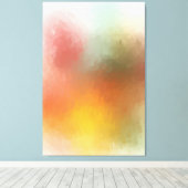 Modern Trendy Colorful Abstract Art Red Yellow Canvas Afdruk (Insitu (Houten vloer))
