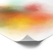 Modern Trendy Colorful Abstract Art Red Yellow Poster (Hoek)