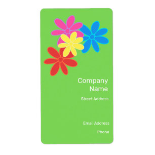 MODERN TRENDY COLORFUL ABSTRACTE STROOM GROTER ETIKET