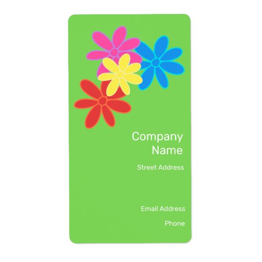 MODERN TRENDY COLORFUL ABSTRACTE STROOM GROTER ETIKET (Voorkant)