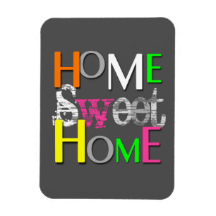 Modern Trendy Colorful Home Sweet Home Magneet