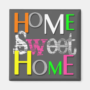 Modern Trendy Colorful Home Sweet Home Magneet