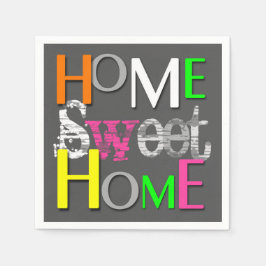 Modern Trendy Colorful Home Sweet Home Servetten