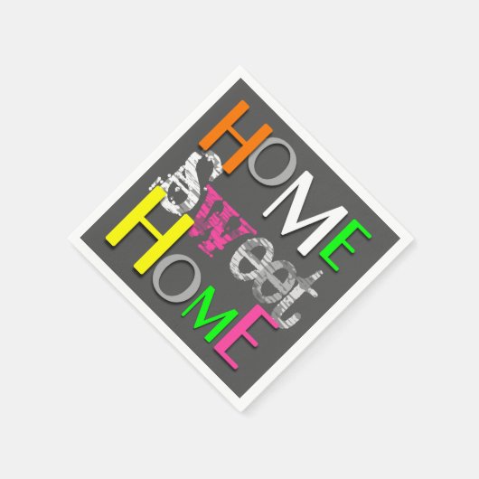 Modern Trendy Colorful Home Sweet Home Servetten (Hoek)