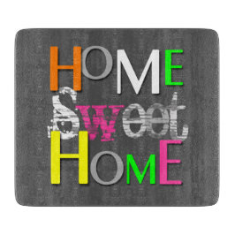 Modern Trendy Colorful Home Sweet Home Snijplank