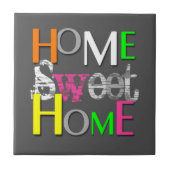 Modern Trendy Colorful Home Sweet Home Tegeltje (Voorkant)