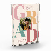 Modern Trendy Colorful Script Afstuderen Fotoblokken (Links)