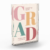Modern Trendy Colorful Script Afstuderen Fotoblokken (Links)