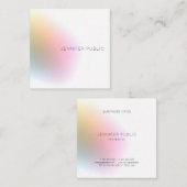 Modern Trendy Colorful Sjabloon Elegant Vierkante Visitekaartje (Voorkant / Achterkant)