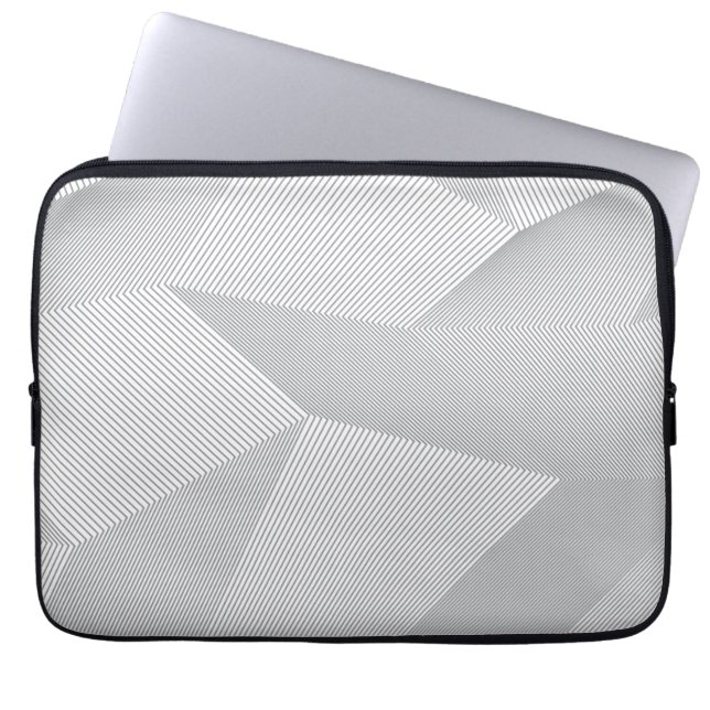 Modern, trendy, cool, eenvoudig, artistiek patroon laptop sleeve (Voorkant)
