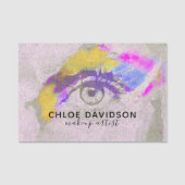 Modern Trendy Cool Expressive Makeup Artist Naamplaatje (Voorkant)