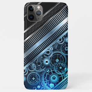 Modern Trendy Cool Retro Industrial Gears Pattern iPhone 11 Pro Max Hoesje