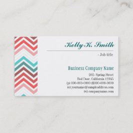 modern, trendy, cool, stijlvol kleurrijk chevron visitekaartje