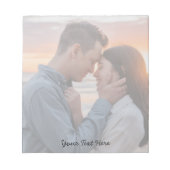 Modern Trendy Creëer uw eigen foto en tekst Notitieblok (Voorkant)