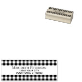 Modern Trendy Custom Buffalo Plaid Retouradres Rubberstempel (Gestempeld)