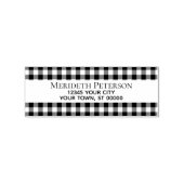 Modern Trendy Custom Buffalo Plaid Retouradres Rubberstempel (Afrduk)