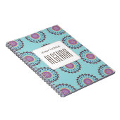 Modern Trendy Cute Chic Colorful Patroonklasse Notitieboek (Rechterzijde)