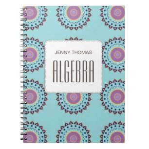 Modern Trendy Cute Chic Colorful Patroonklasse Notitieboek