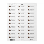 Modern trendy dachshund hond retouradres etiket (Full Sheet)