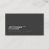 Modern Trendy Dark Gray Hair Stylist Visitekaartje (Achterkant)