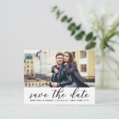 Modern Trendy | De datum-foto opslaan Aankondigingskaart (Staand voorkant)