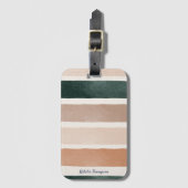 Modern trendy design Gastheerde strepen Bagagelabel (Voorkant (verticaal))