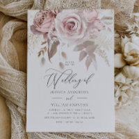 Modern Trendy Designer Dusty Roos Blush Wedding