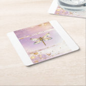 Modern trendy Dragonfly Paper Onderzetter (Schuin)