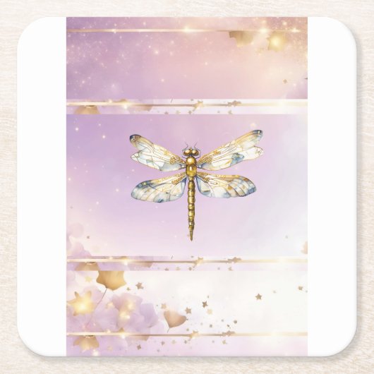 Modern trendy Dragonfly Paper Onderzetter (Voorkant)