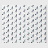 Modern Trendy Duif ontwerp Patroon Cadeaupapier (Vlak)
