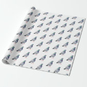 Modern Trendy Duif ontwerp Patroon Cadeaupapier (Uitgerold)