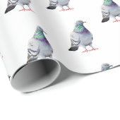 Modern Trendy Duif ontwerp Patroon Cadeaupapier (Rol Hoek)
