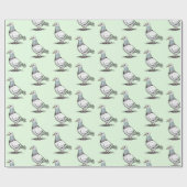 Modern Trendy Duif ontwerp Patroon Cadeaupapier (Vlak)