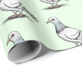 Modern Trendy Duif ontwerp Patroon Cadeaupapier (Rol Hoek)