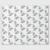 Modern Trendy Duif ontwerp Patroon Cadeaupapier (Vlak)