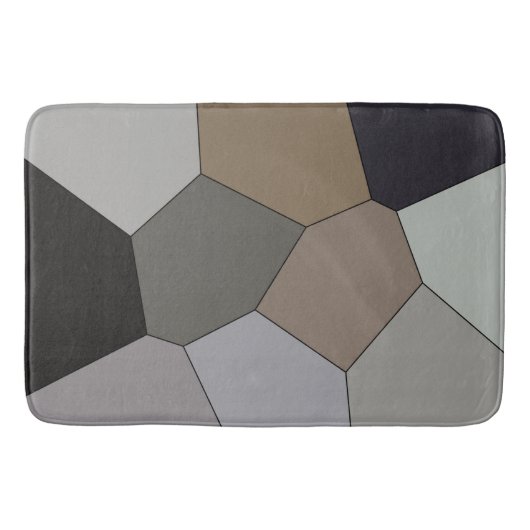 Modern Trendy Earth Toned Pattern Badmat (Voorkant)