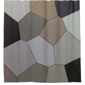 Modern Trendy Earth Toned Pattern Douchegordijn (Voorkant)