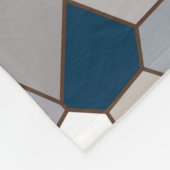 Modern Trendy Earth Toned Pattern Fleece Deken (Hoek)