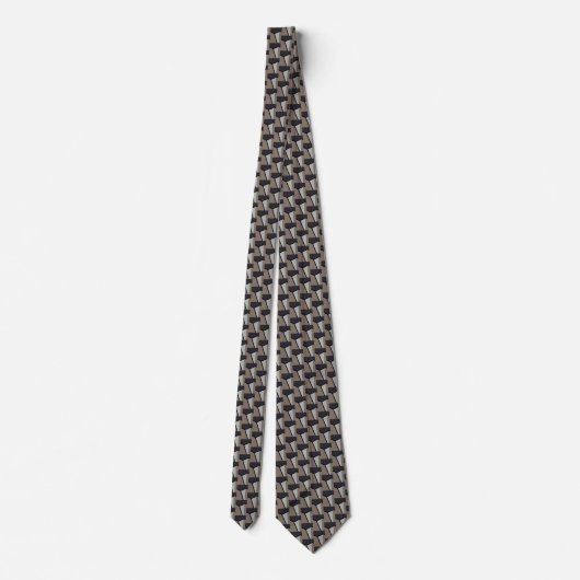 Modern Trendy Earth Toned Pattern Stropdas (Achterkant)