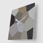 Modern Trendy Earth Toned Pattern Vierkante Klok (Hoek)